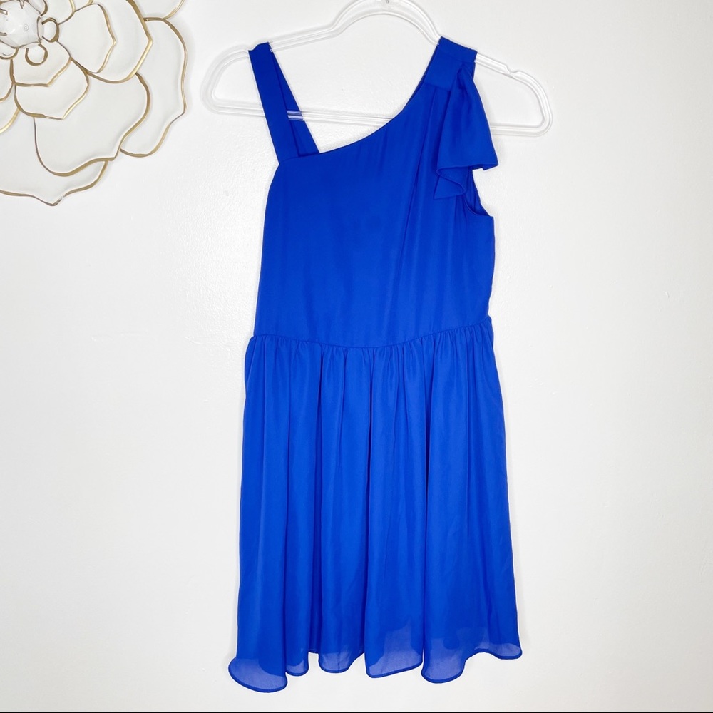 GB girls royal blue party dress exposed back zipper